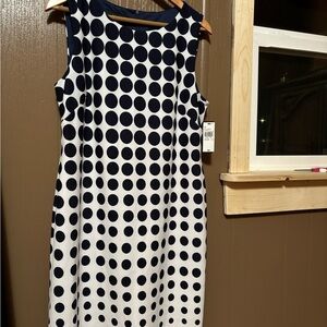 Alyx Navy and White Polka Dot Dress